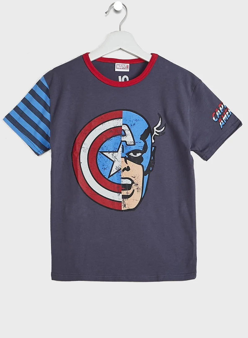 Cotton On Kids Captain America Pyajama Set