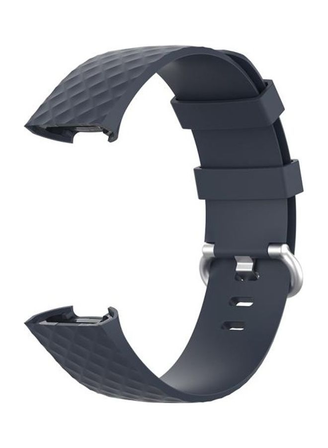 NIBEMINENT Buckle Detail TPU Replacement Band For Fitbit Charge 4/Charge 3/Charge 3 SE Blue - Image 3