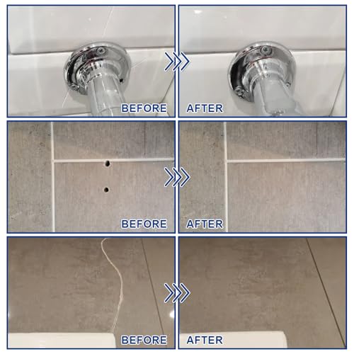 cocomfix طقم إصلاح البلاط، طقم إصلاح رقائق البلاط الخزفي (مطابقة الألوان)، طقم إصلاح البورسلين مع التصاق قوي للغاية، إصلاح الرقائق والشقوق والثقوب على البلاط الخزفي، البورسلين، الأكريليك، الألياف الزجاجية، المينا. - Image 4