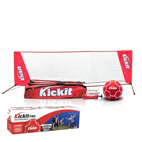 Kickit Soccer Tennis Game Set PRO Portable 12 Wide x 3 High Net  Soft Lightweight Ball Play Outdoors Indoors Backyard Beach Complete Skills Training  Travel Friendly - Image 1