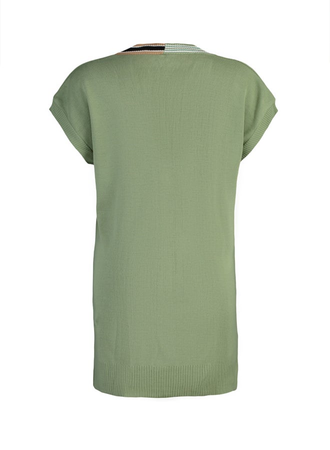 trendyol Mint Collar Strip Detailed Knitwear Sweater - Image 5