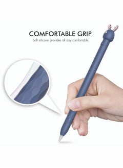Y&D Case for Apple Pencil 1st Gen, Cute Cartoon Soft Silicone Sleeve Cover Accessories Compatible with Generation(Blue Deer)  - Image 3