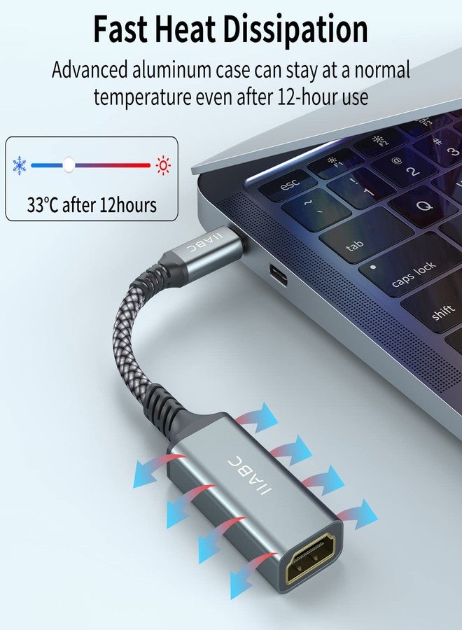 IIABC USB C to HDMI Adapter, USB Type C to HDMI Adapter Compatible with MacBook Pro 2019/2018/2017, MacBook Air, Galaxy, Dell XPS, Pixelbook, Microsoft and More - Image 4