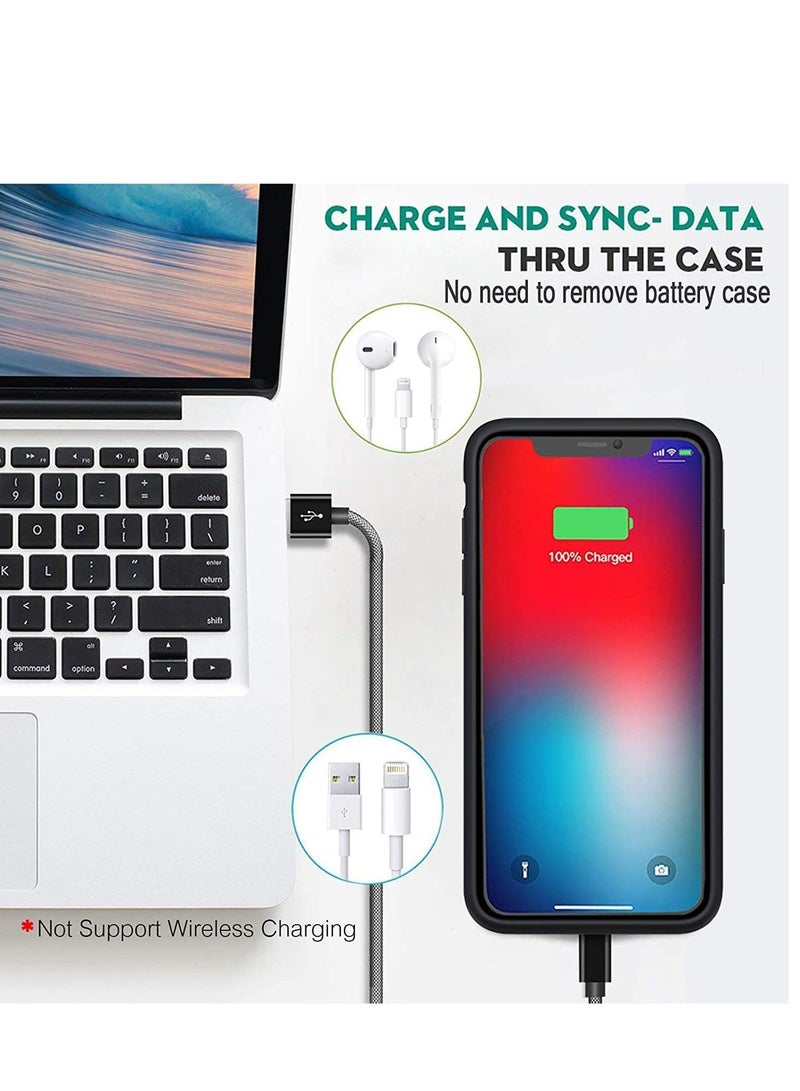 Battery Case for iPhone Xs Max, Enhanced 4000mAh Protective Portable Charging Case Rechargeable Extended Battery Pack Compatible with iPhone Xs Max (6.5 inch) Charger Case (Black) - Image 4