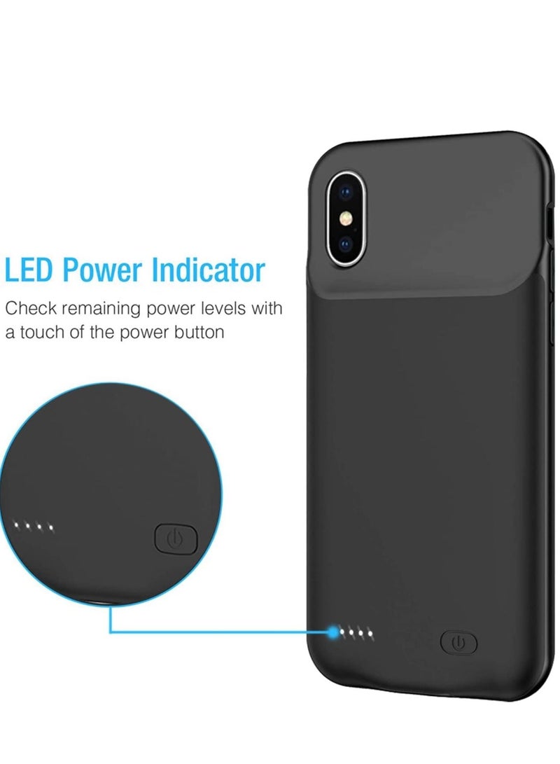 Battery Case for iPhone Xs Max, Enhanced 4000mAh Protective Portable Charging Case Rechargeable Extended Battery Pack Compatible with iPhone Xs Max (6.5 inch) Charger Case (Black) - Image 2