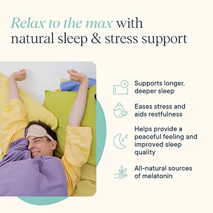 Ora Organic Natural Sleep Aid Supplement Stress Support Calming Herbal Blend with Melatonin from Tart Cherry - Includes Magnesium Citrate, Valerian Root, and Lemon Balm - 1 Month Supply, 60 Capsules - Image 5