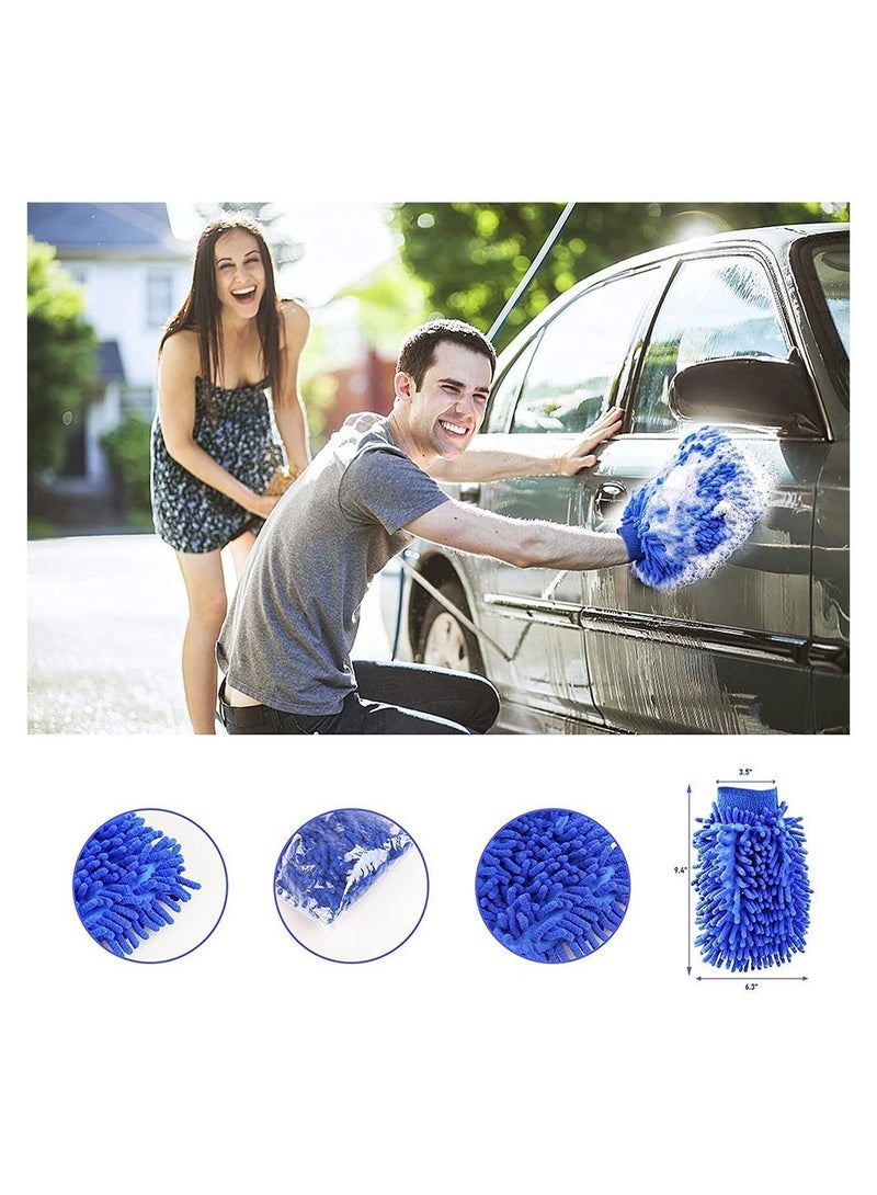 Sharpdo Car Drying Microfiber Towel, 18-Pieces Car Cleaning Tools Kit Car Care Wash - Image 4