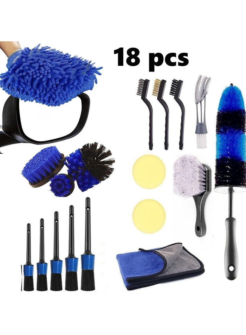 Sharpdo Car Drying Microfiber Towel, 18-Pieces Car Cleaning Tools Kit Car Care Wash - Image 1