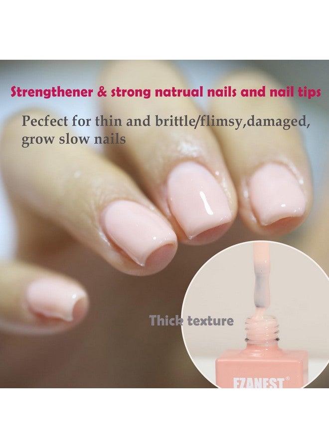 FZANEST Rubber Base Builder Gel Nail 15ml Jelly Natrual Nude Pink Color Gel Polish Nail Strengthener Self-leveling Extension Soak Off UV LED - Image 3
