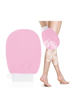 Generic 2 PC Korean Washcloth Skincare Remover Deep Scrub Loofah Cleansing Mitts Exfoliate Cloth Exfoliation Scrubbing Bath Shower Soap Sponge Hand Towel(pink)  - Image 2