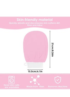 Generic 2 PC Korean Washcloth Skincare Remover Deep Scrub Loofah Cleansing Mitts Exfoliate Cloth Exfoliation Scrubbing Bath Shower Soap Sponge Hand Towel(pink)  - Image 4