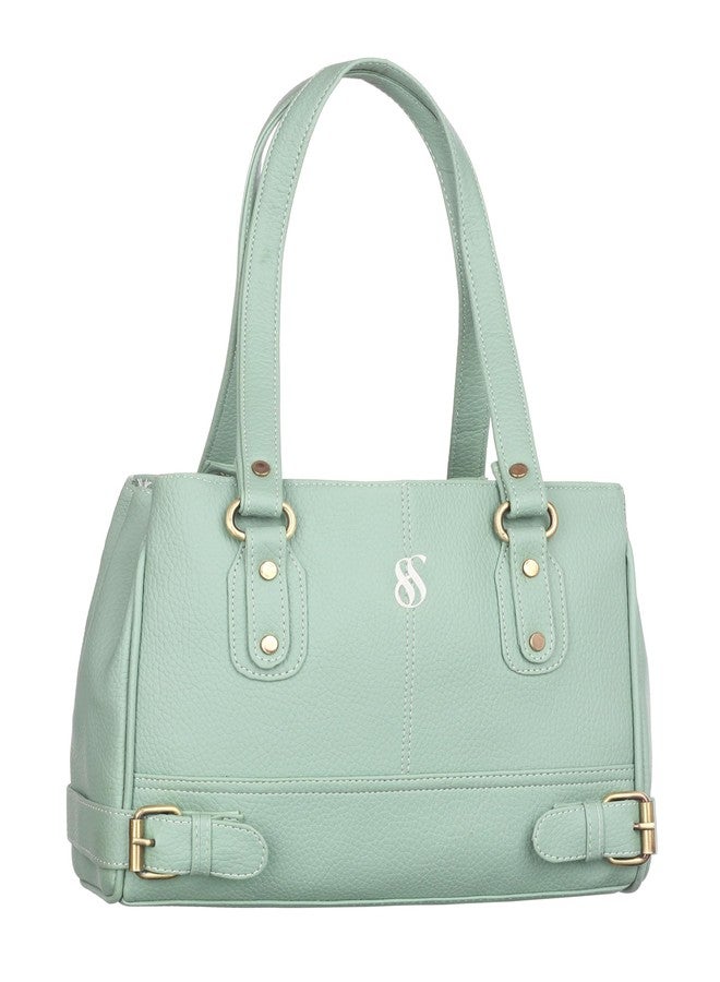 Fostelo Women's Nightingale Satchel Tote Handbag for Women | Ladies Purse | Stylish Shoulder Bag | Gift For Women | Pista Green - Image 1