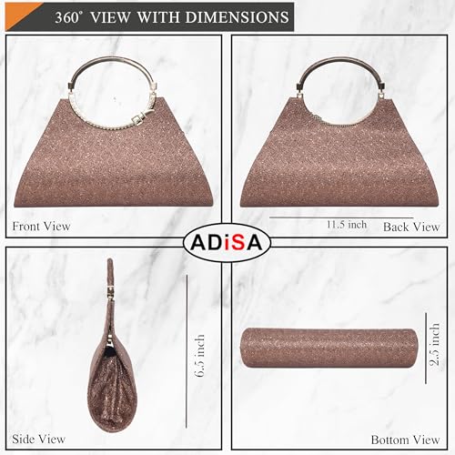 ADISA CL005 formal women girls clutch (Copper) - Image 2