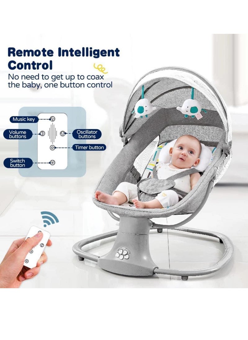 Arababy Baby swing for infants rocking chair with remote control 3-in-1 adjustable backrest baby bouncer electric adjustable rocking chair  - Image 1