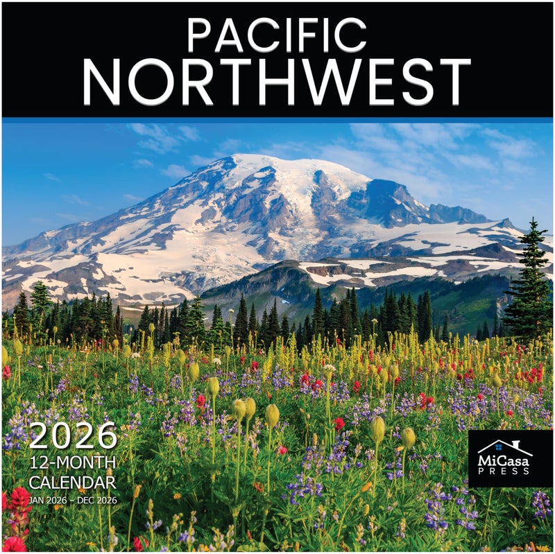 MICASA PRESS Pacific Northwest 2026 Wall Calendar 12 Month | 12" x 24" Open | Thick & Sturdy Paper | Holiday Gift | Oregon Coast Travel Calendar 2026 - Image 1