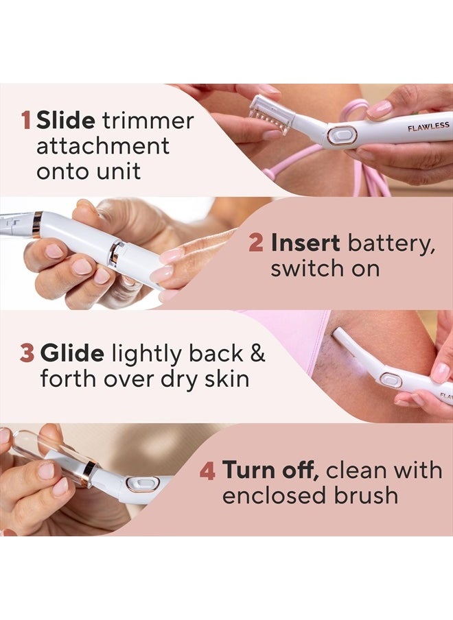 finishing touch - Flawless Bikini Shaver and Trimmer Hair Remover for Women, Dry Use Electric Razor, Personal Groomer for Intimate Ladies Shaving, No Bump, Smooth Shave - Image 1