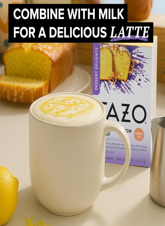 TAZO Glazed Lemon Loaf Herbal Tea Bags, Dessert Delights Collection, Caffeine-Free, Aromatic Lemon & Vanilla Blend, 45 Tea Bags Total (15 ct - Pack of 3) - Image 5