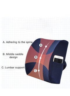 Sharpdo Memory Foam Seat Cushion Back Cushion Set For Car Office Computer Chair Blue  - Image 4