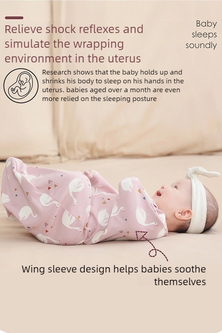 I LOVE KIDS 0.5Tog Baby Sleeping Bags 100% Cotton for Newborn Baby Swaddle Wrap Long Sleeves Kids Sleeping Sack Medium 0-6M(Pink) - Image 2