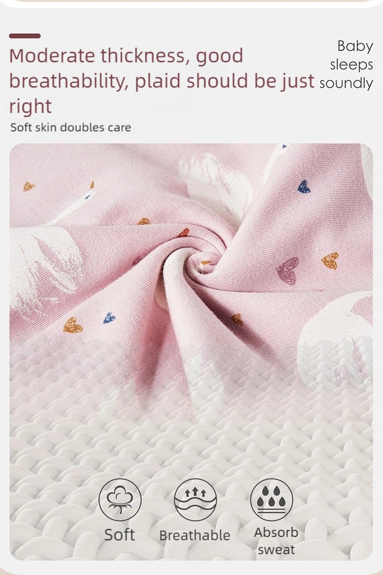 I LOVE KIDS 0.5Tog Baby Sleeping Bags 100% Cotton for Newborn Baby Swaddle Wrap Long Sleeves Kids Sleeping Sack Medium 0-6M(Pink) - Image 3