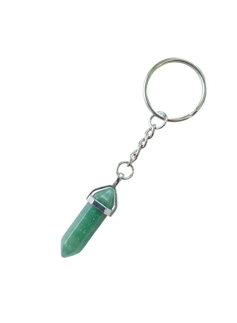 British Fossils Crystal Energy Aventurine Keyring - Image 1