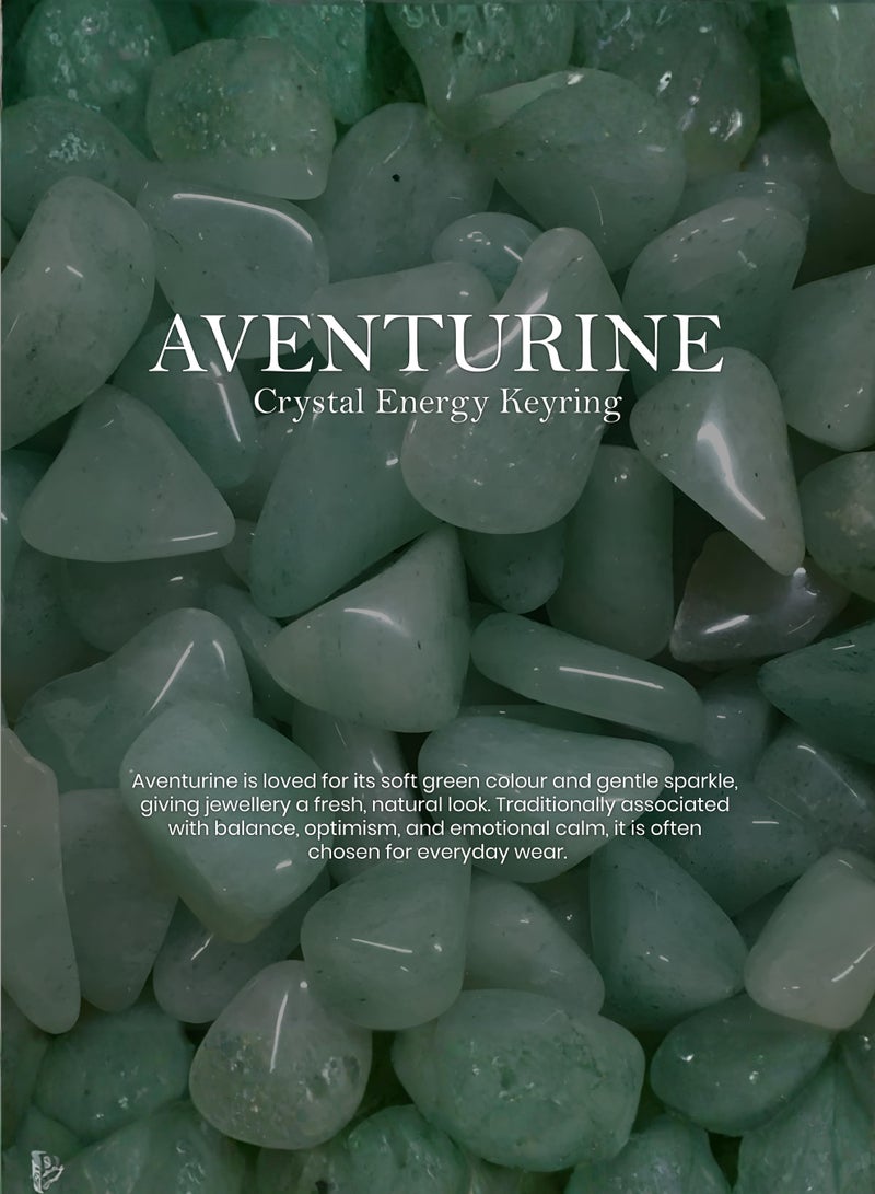 British Fossils Crystal Energy Aventurine Keyring - Image 2