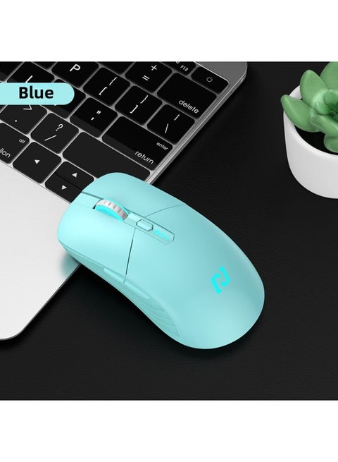 Mute Wireless Mouse Charging Light-emitting Computer Office Manufacturers Pink Power Display-Color:Blue