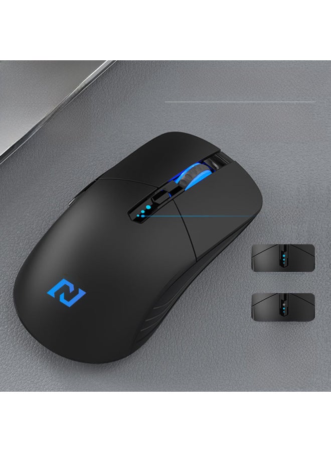 Mute Wireless Mouse Charging Light-emitting Computer Office Manufacturers Pink Power Display-Color:Blue