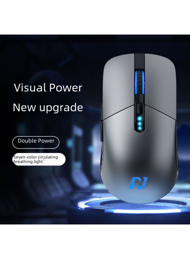 Mute Wireless Mouse Charging Light-emitting Computer Office Manufacturers Pink Power Display-Color:Blue