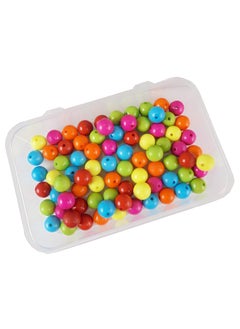 eshoppee eshoppee Plastic Beads, Multicolour, 100 pcs  - Image 1