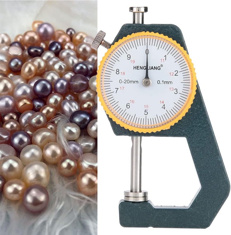 كلاراكو مقياس قياس، 0-20 مم، 0.1 مم، سمك اللؤلؤ الدقيق، قطر الخرزة، مؤشر رأس مسطح، أدوات قياس محمولة لصانعي المجوهرات - Image 3