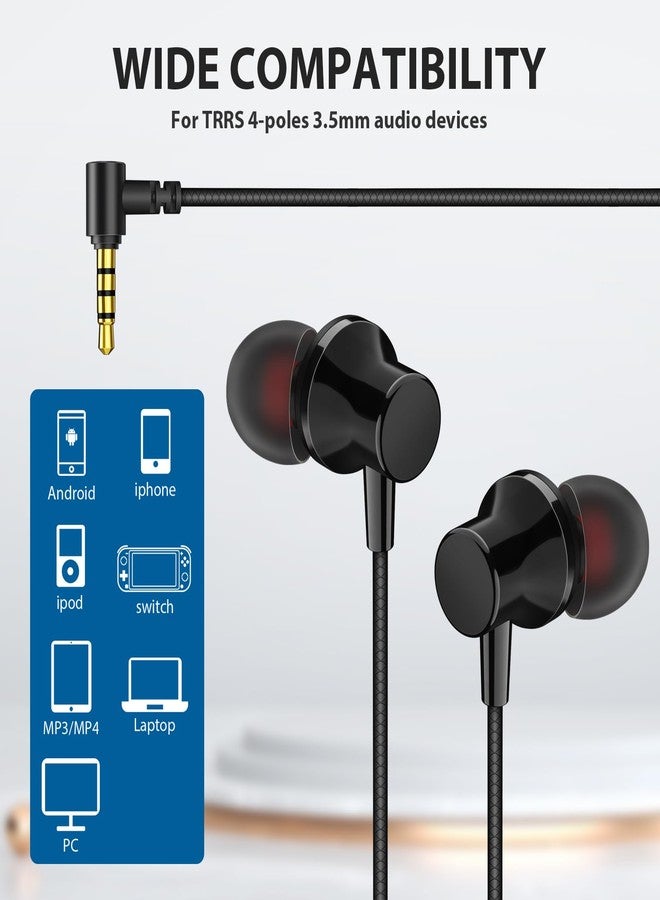 ASKUBSKU Wired Headphones Earphones for Laptop PC Chromebook Noise Cancelling Ear Buds with 3.5mm Plug in Audio Jack Microphone HiFi Stereo Clear Call Volume Control for Kindle Fire Nintendo Switch MP3 Android - Image 3