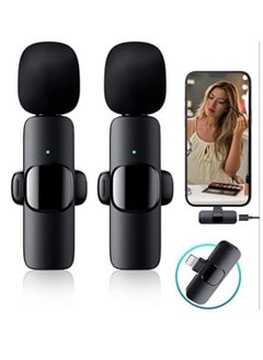 ELTRAZONE 2 PCS Professional Wireless Lavalier Microphone for iPhone iPad only  - Image 1