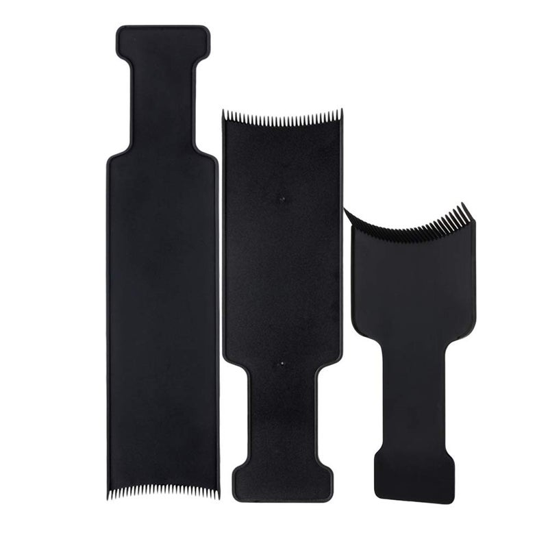 BinaryABC Flat Top Balayage Board Comb Paddle Colour Highlighting Tool 3Pcs Black