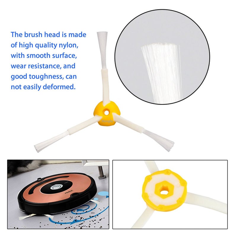 Hongfa 694 3-Armed Side Brush for i-Robot Roomba, 10 Pieces Replacement Accessories Parts for Roomba 650 690 614 550 760 780 (500 600 700 Series) Vacuum - Image 4