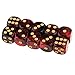 Yiotfandoll 10PCS Polyhedral Dice D6 Dice 16mm Acrylic Dice Game Dice for RPG MTG DND Table Games Red Black - Image 2