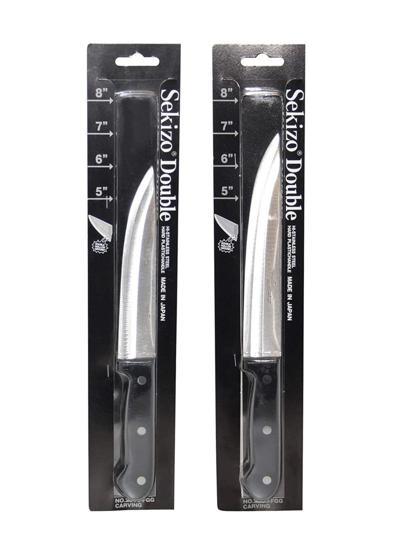سيكيزو سكين تقطيع اللحوم من SEKIZO KITCHEN Perfection Chefs KNIFE مصنوعة في اليابان حادة للغاية ومشحوذة يدويًا من الفولاذ الكربوني العالي  - Image 2