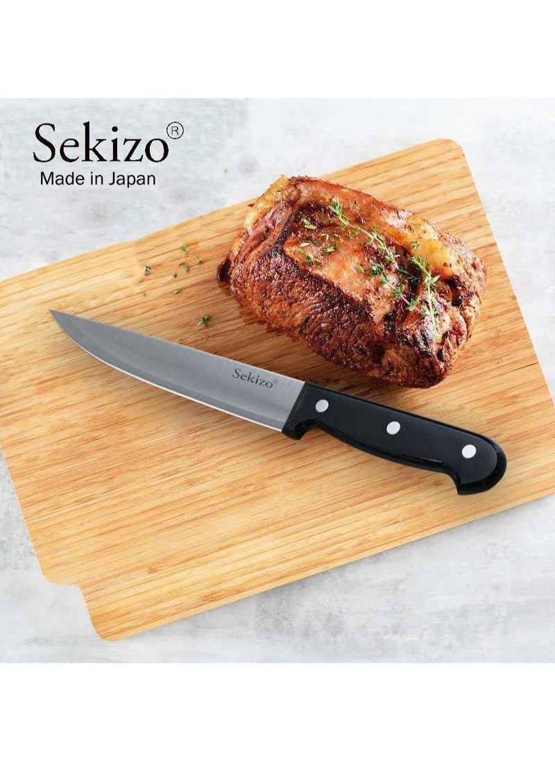 سيكيزو سكين تقطيع اللحوم من SEKIZO KITCHEN Perfection Chefs KNIFE مصنوعة في اليابان حادة للغاية ومشحوذة يدويًا من الفولاذ الكربوني العالي  - Image 3