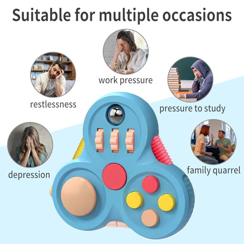 Yrissmiss Fidget Toys for Adults1PCS Fidget Pad Easter Basket Stuffers for Boys GirlsSensory Toys Stress Relief Cube Clicker ControllerADHD Autism Fidget Spinner for Office Desk Travel Games - Image 5