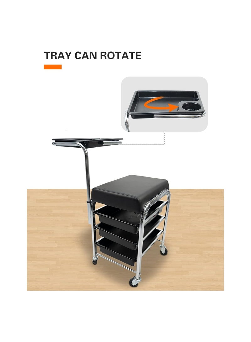 لا بيرلا  تك كرسي دوار بكرات قابل للتعديل في الارتفاع، - Image 5