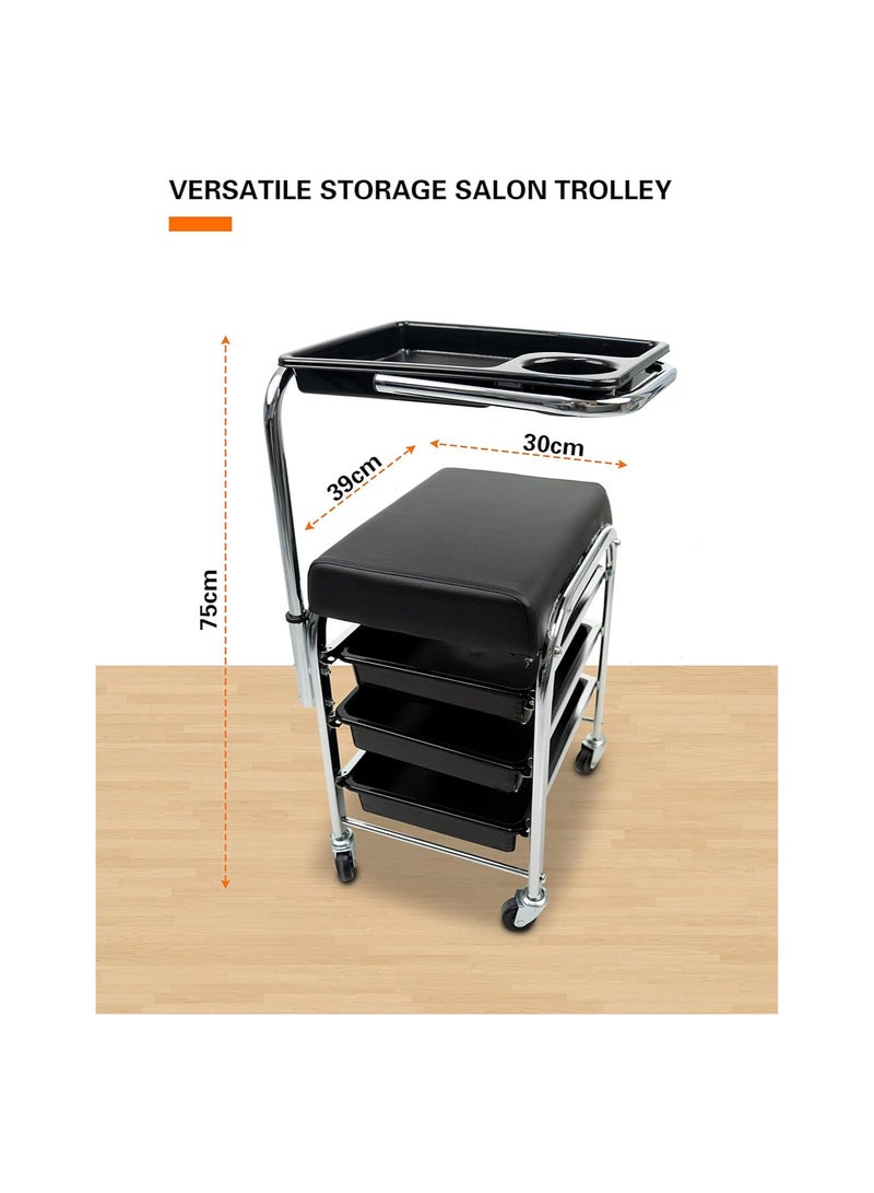 لا بيرلا  تك كرسي دوار بكرات قابل للتعديل في الارتفاع، - Image 2