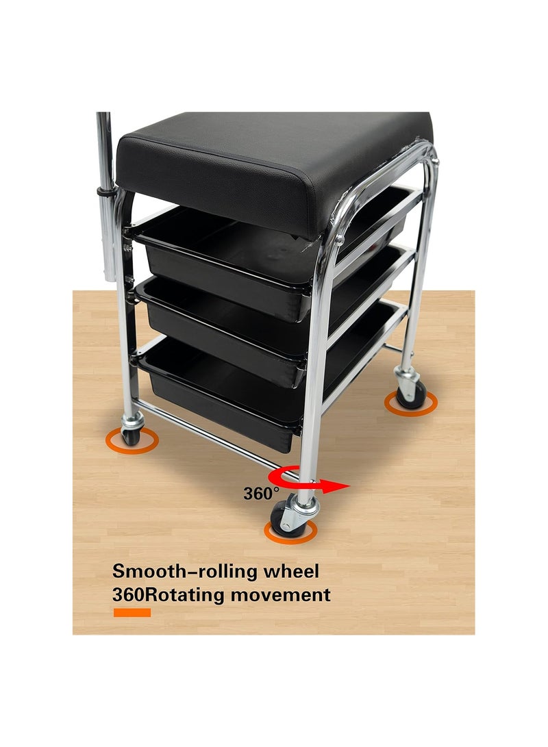 لا بيرلا  تك كرسي دوار بكرات قابل للتعديل في الارتفاع، - Image 4