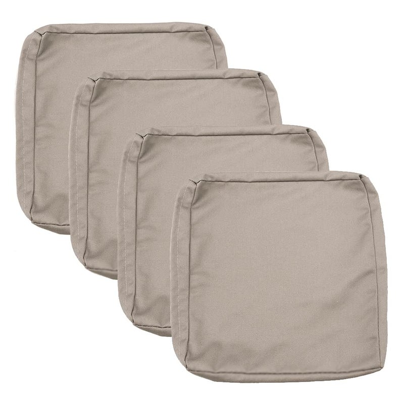 Sqodok Patio Cushion Covers 24x24 Waterproof Outdoor Cushion Covers for Patio Furniture 4Pack Patio Cushion Slicovers Replacement Outdoor Seat Cushion Slip Cover for Wicker Chair Tan