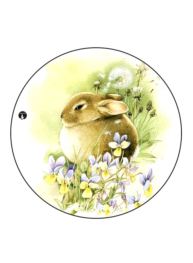 Rabbit Printed Mouse Pad Multicolour