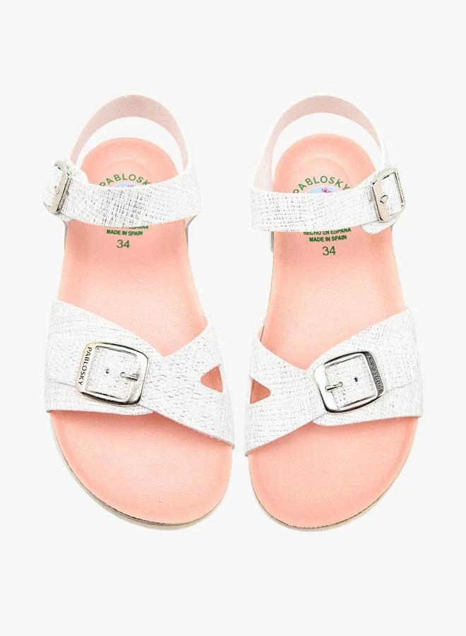 بابلوسكي Girls Buckle Detail Sandals