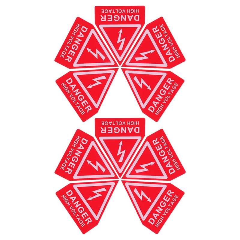 20 pcs High Voltage Warning Stickers: Self-Adhesive Safety Signs For Electrical Panels - Caution Electric Shocks Hazard Labels - Image 2