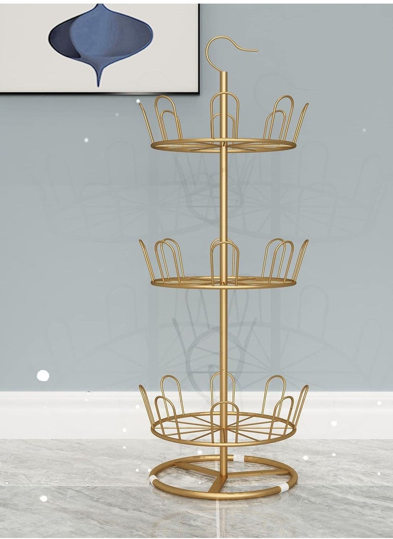 DubaiGallery - Nordic gold iron art shoe rack household outdoor balcony simple slipper rack creative hotel home stay drying rack - Image 1