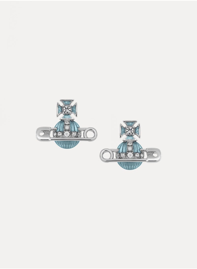 Vivienne Westwood Vivienne Westwood Kitty Crystal Blue Stud Earrings  - Image 1