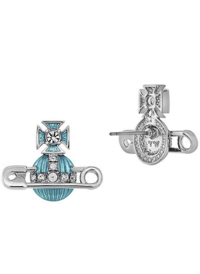 Vivienne Westwood Vivienne Westwood Kitty Crystal Blue Stud Earrings  - Image 2
