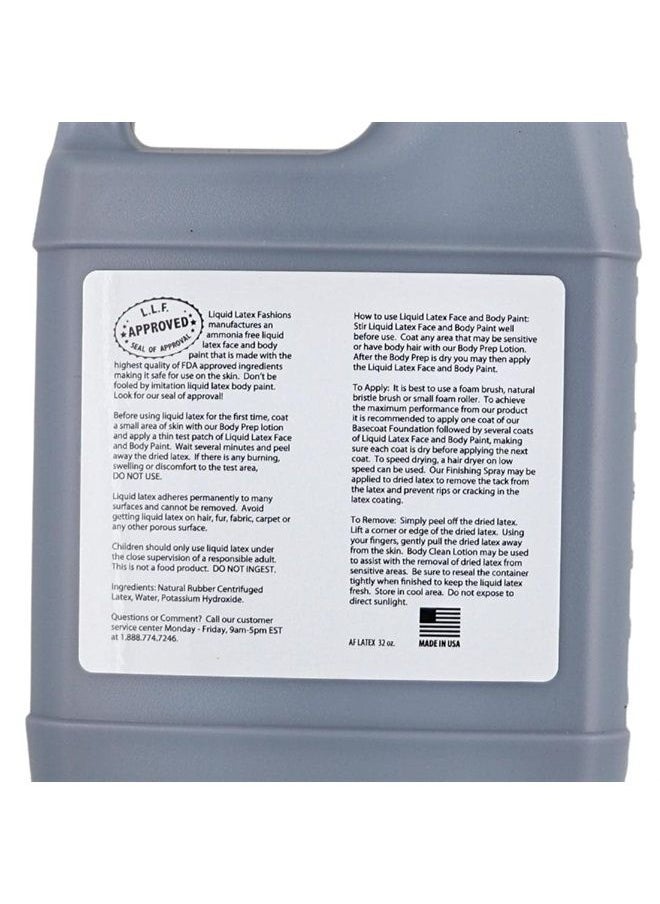 Liquid Latex Fashions - Black 32 Oz - Liquid Latex Body Paint, Ammonia Free No Odor, Easy On and Off, Cosplay Makeup, Creates Professional Monster, Zombie Arts - Image 1